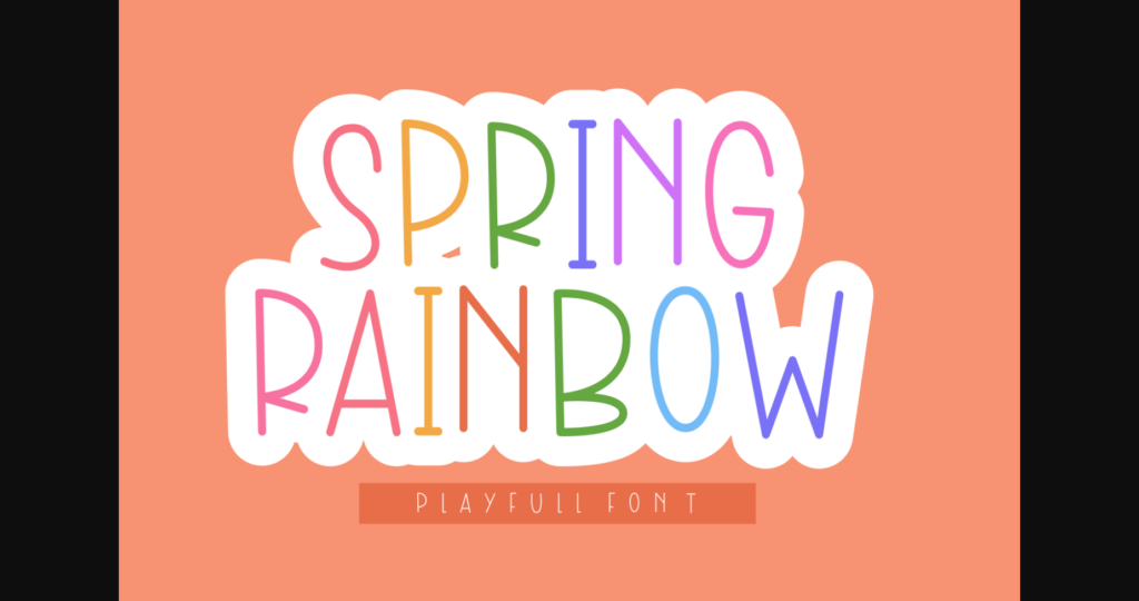 Spring Rainbow Font Poster 3