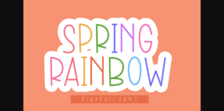 Spring Rainbow Font Poster 1