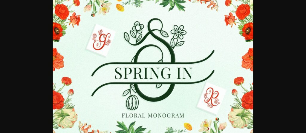 Spring in Monogram Font Poster 3