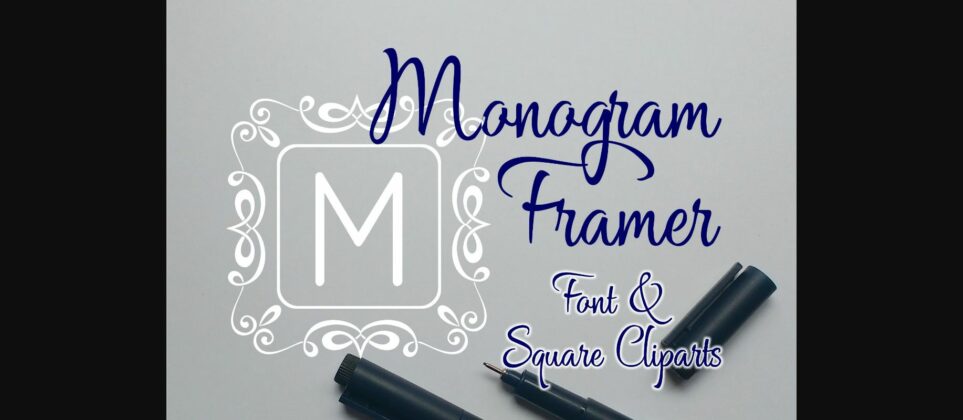 Square Monogram Framer Font Poster 3