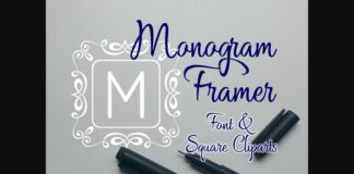 Square Monogram Framer Font Poster 1