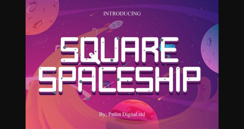 Square Spaceship Font Poster 3