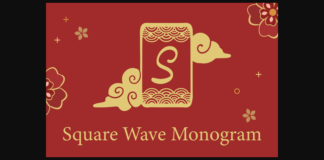 Square Wave Monogram Font Poster 1