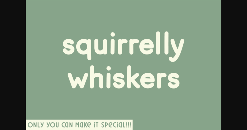 Squirrelly Whiskers Font Poster 3