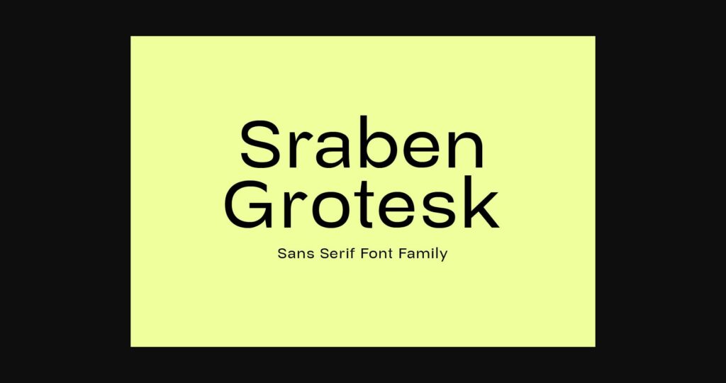 Sraben Grotesk Font Poster 3