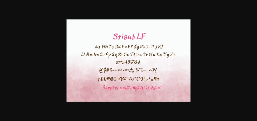 Srisut Lf Font Poster 4