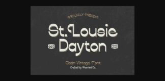 St. Louise Dayton Font Poster 1