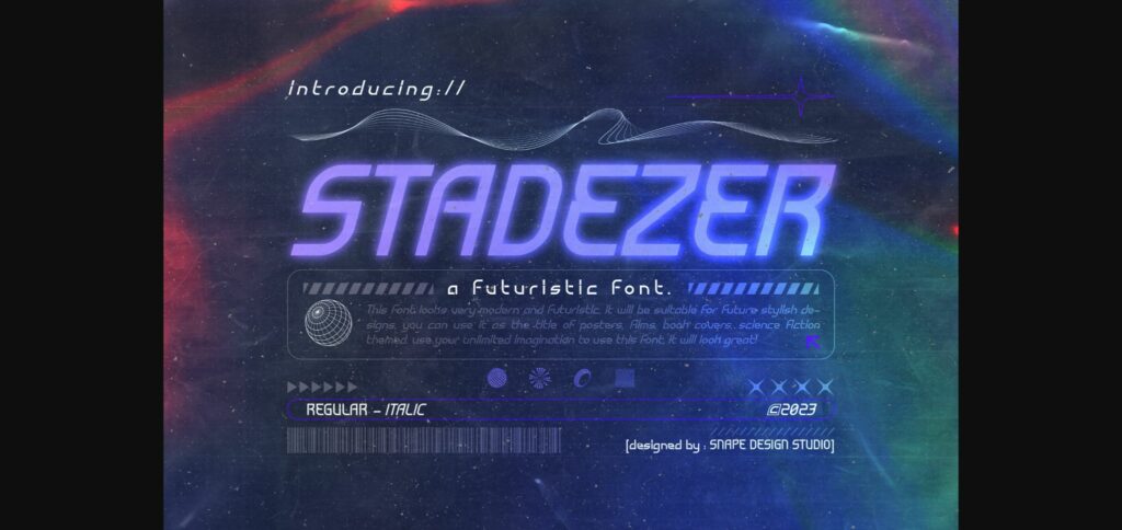 Stadezer Font Poster 3