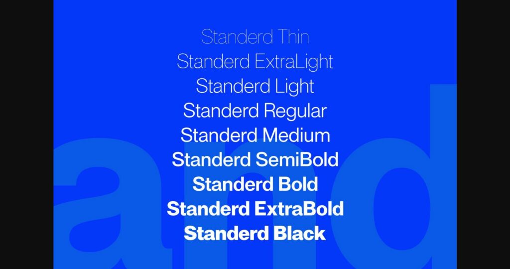 Standerd Font Poster 4