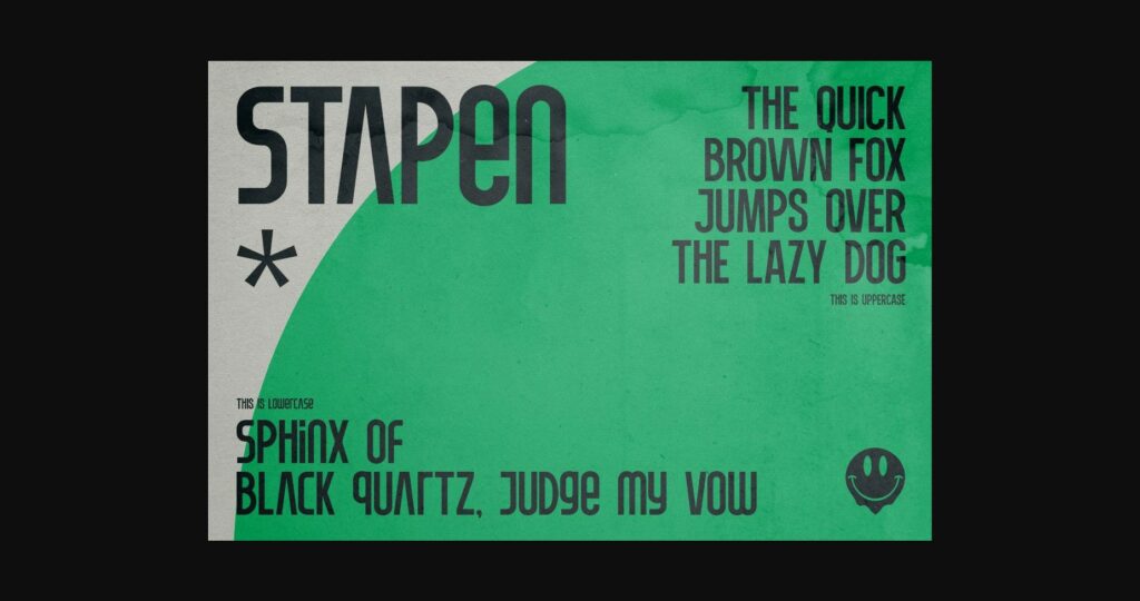 Stapen Font Poster 4