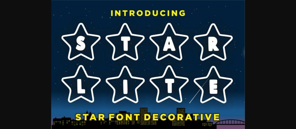 Star Lite Font Poster 3