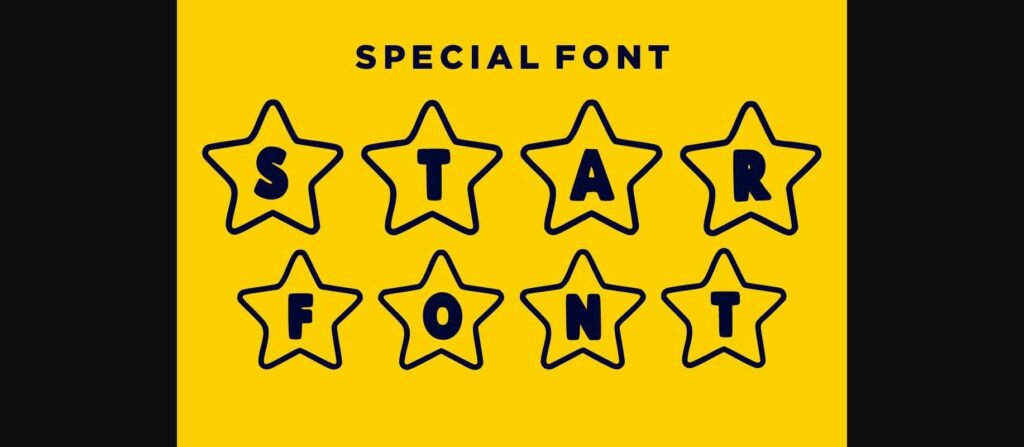 Star Lite Font Poster 2