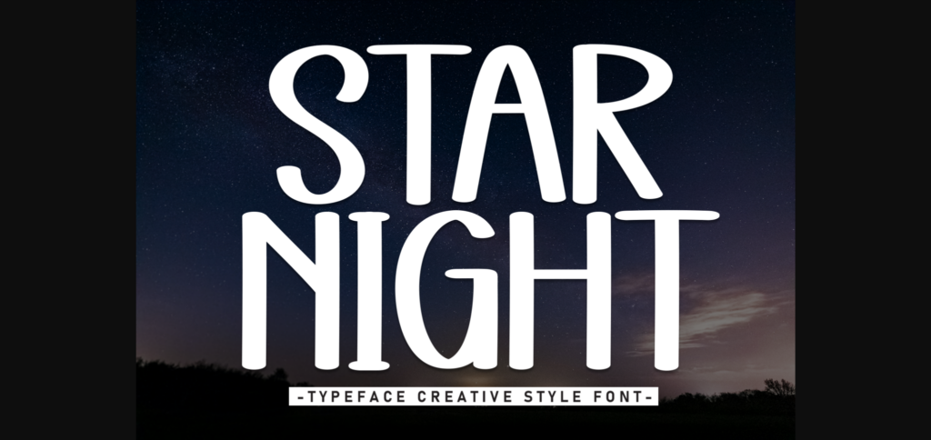 Star Night Font Poster 3