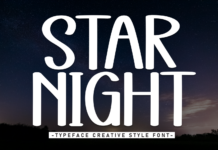 Star Night Font Poster 1