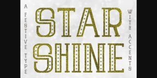 Star Shine Font Poster 1