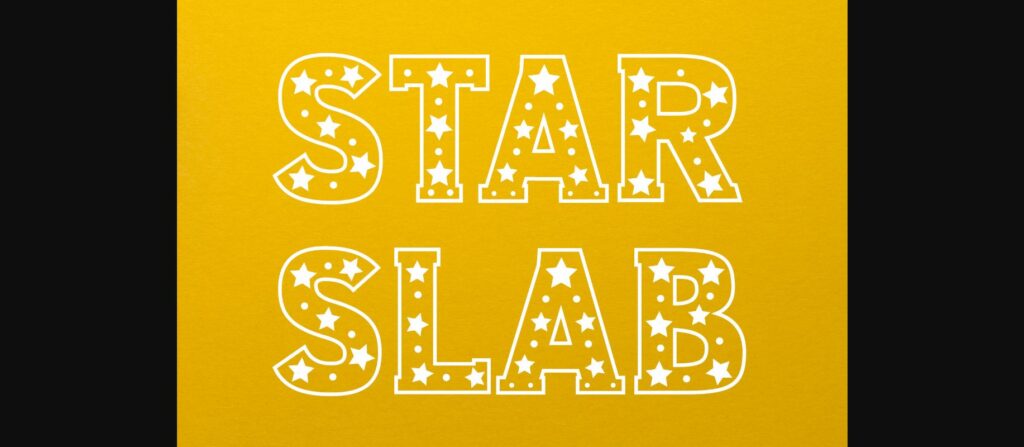 Star Slab Font Poster 3