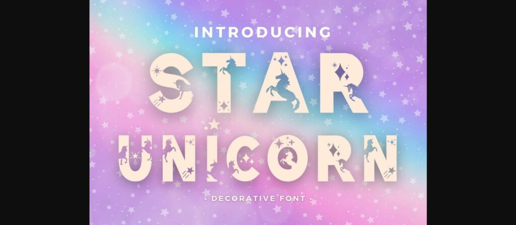 Star Unicorn Font Poster 3