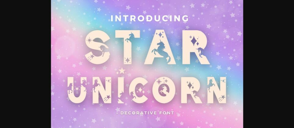 Star Unicorn Font Poster 1