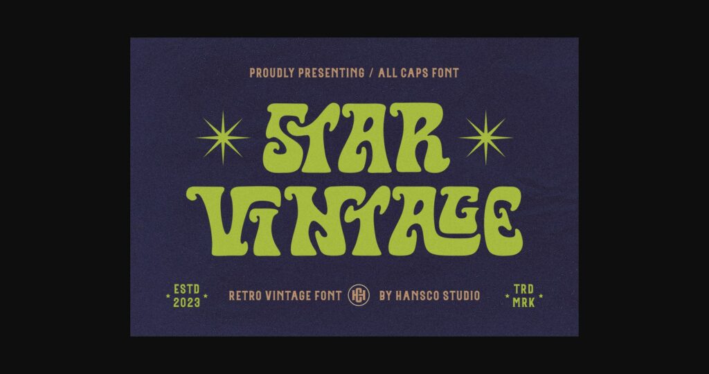 Star Vintage Font Poster 1