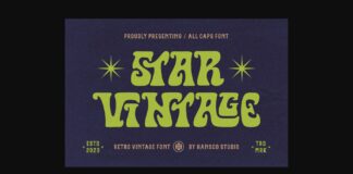 Star Vintage Font Poster 1