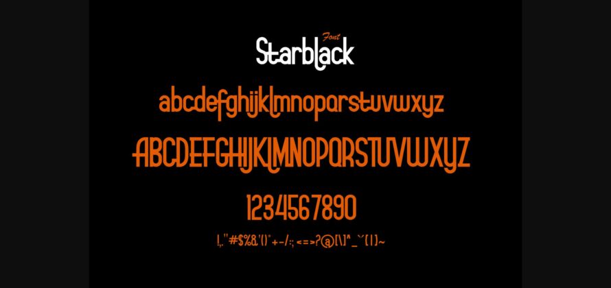 Starblack Font Poster 10