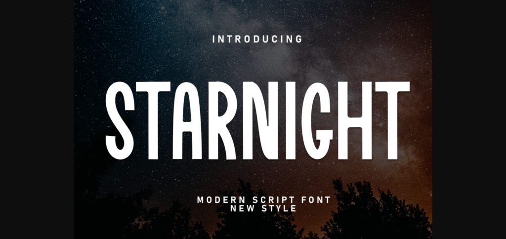 Starnight Font Poster 3