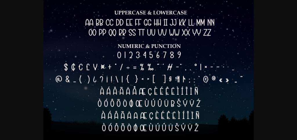 Starnight Font Poster 9