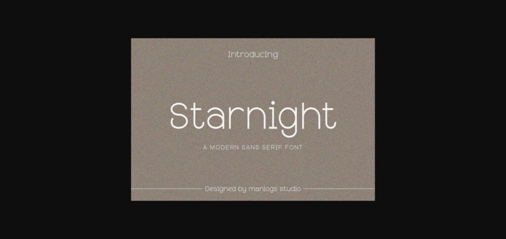 Starnight Font Poster 1