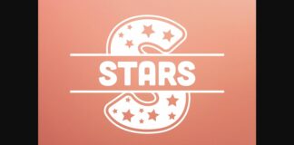 Stars Monogram Font Poster 1