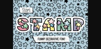 Stars Stamp Font Poster 1