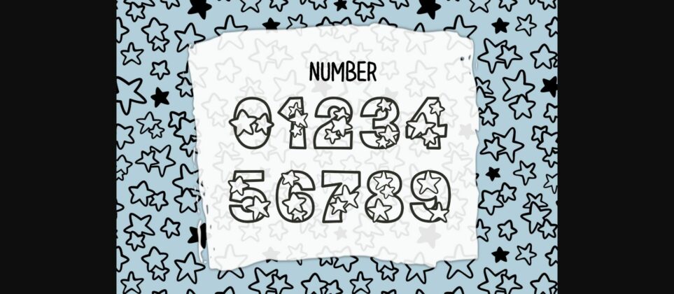 Stars Stamp Font Poster 5