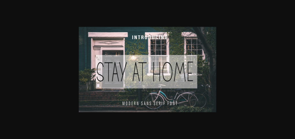 Stay at Home Font Poster 1