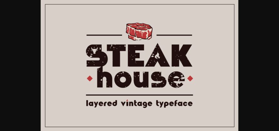 Steakhouse  Font Poster 3