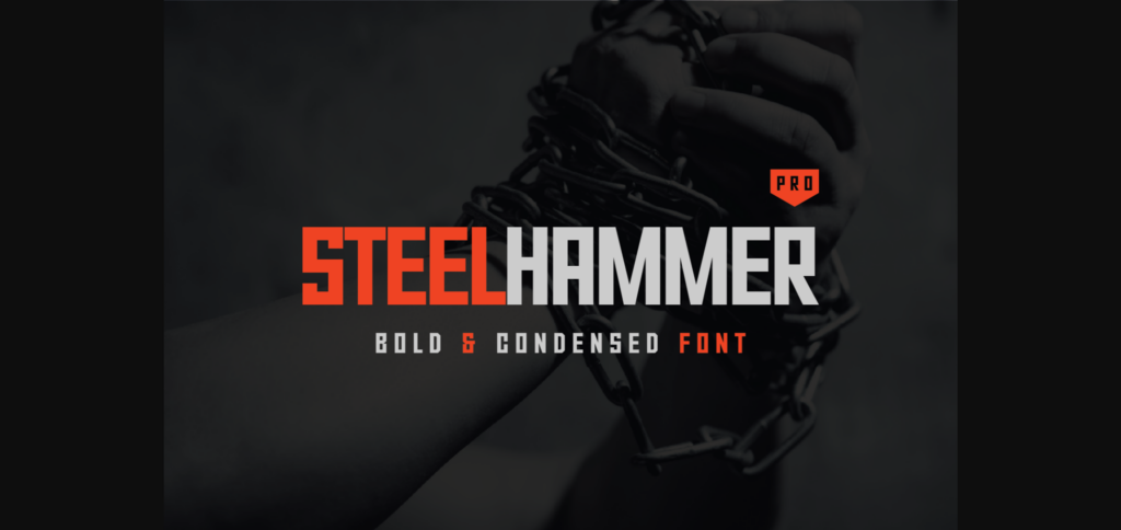 Steel Hammer Pro Font Poster 3