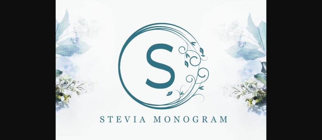 Stevia Monogram Font Poster 1