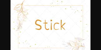 Stick Font Poster 1