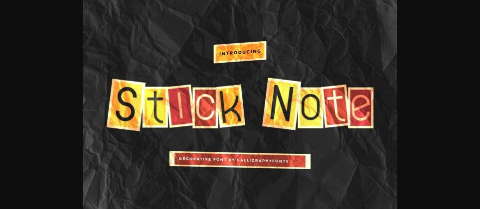 Stick Note Font Poster 3