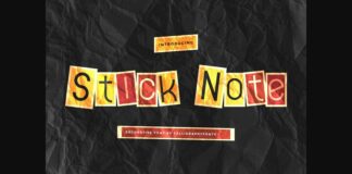 Stick Note Font Poster 1