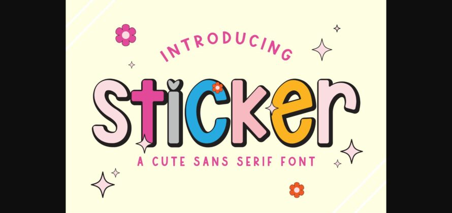 Sticker Font Poster 3