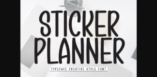 Sticker Planner Font Poster 1