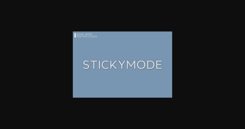 Stickymode Font Poster 1