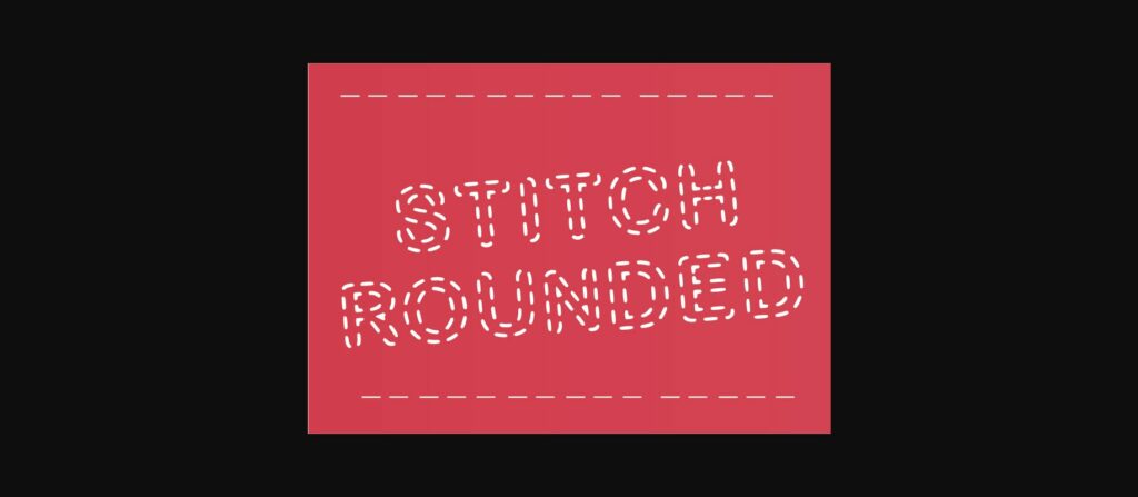 Stitch Rounded Font Poster 1