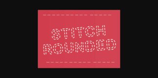 Stitch Rounded Font Poster 1