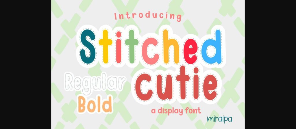 Stitched Cutie Font Poster 3