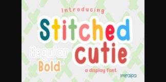 Stitched Cutie Font Poster 1