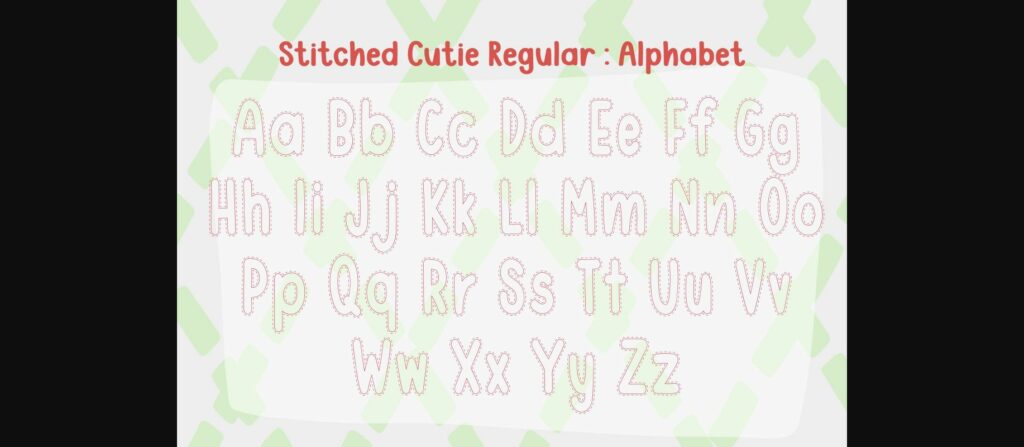 Stitched Cutie Font Poster 6