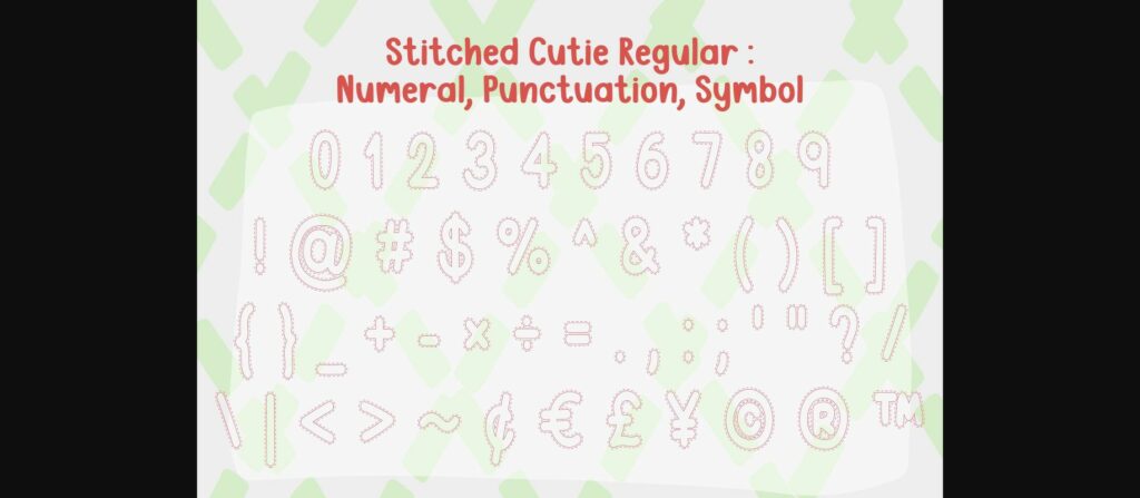 Stitched Cutie Font Poster 7