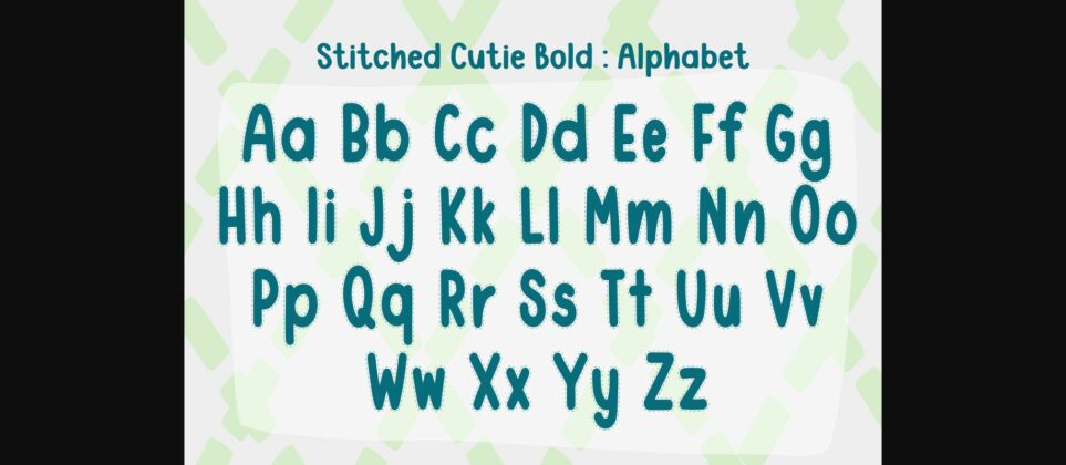 Stitched Cutie Font Poster 8