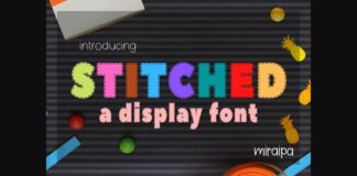 Stitched Font Poster 1