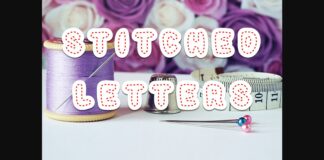 Stitched Letters Font Poster 1